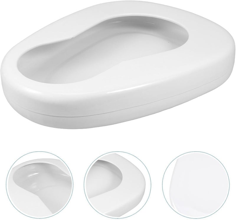 PACKOVE Enamel Bedpans for Elderly and Bedridden Patients Portable Bedside Toilets for Men and Women and Easy Access for Nighttime Use - Image 3
